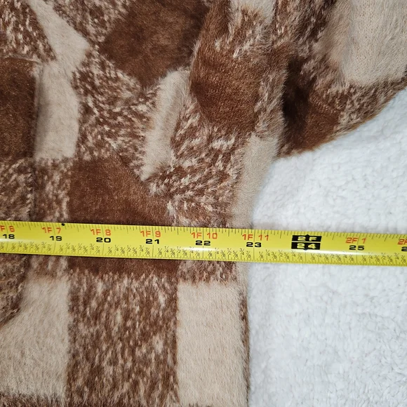 GREYLIN ANTHROPOLOGIE Women’s M Brown Plaid Long Heavyweight Shacket Jacket - Picture 12 of 13